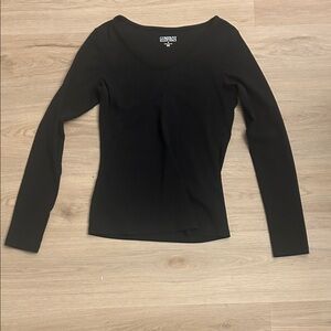 Express Elegant Black Long Sleeve Tee